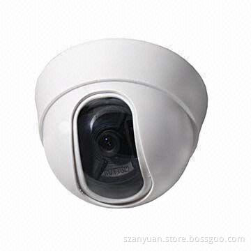 3.5-inch Plastic CCD Dome Camera with PAL/NTSC TV System, AGC, BLC, AWB